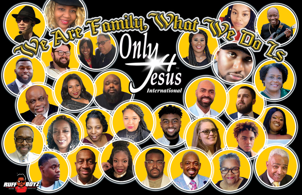 Only4Jesus poster v9 featuring artists & production crew